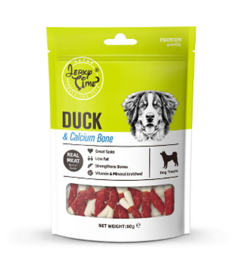 Picture of Jerky Time Duck & Calcium Bone Twisted 80g