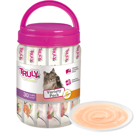 Billede af Truly Cat Creamy Lickable Ymiskir Smakkir 420g (30