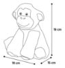 Billede af TOY DRALA SITTING MONKEY BROWN 19x15x19CM