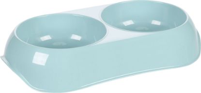 Billede af FEEDING & DRINKING BOWL DUPLEX MUK LIGHT BLUE 2x20