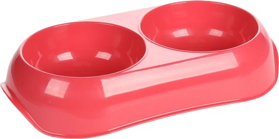 Billede af FEEDING AND DRINKING BOWL COMBO MUK CORAL RED OVAL