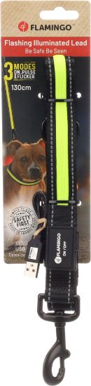 Billede af Dog Leash Flitzy Black & Yellow 1,3m 25mm