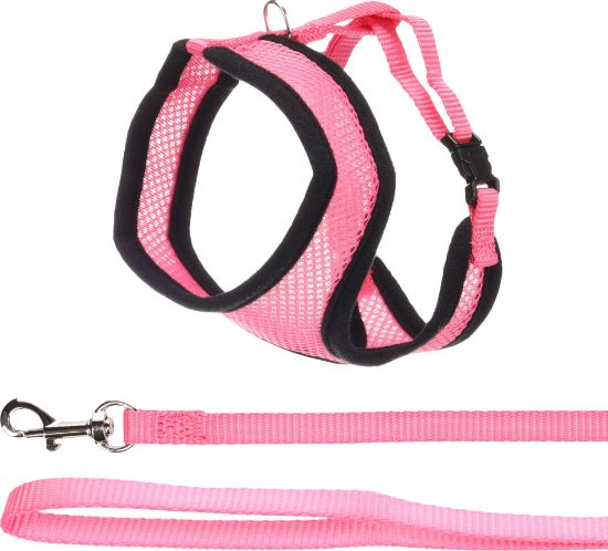 Billede af HARMS CAT HARNESS SET PINK/BLACK 110CM10MM