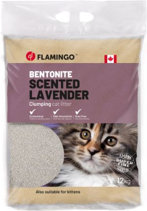 Billede af CAT LITTER BENTONITE CAN LAVENDER SCENT FINE 12KG