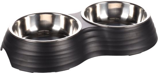 Billede af BOWL CAT ASCHAU DOUBLE RIDGED MATTE BLACK 2X160ML