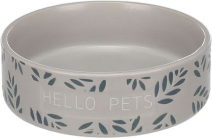 Billede af FEEDING AND DRINKING BOWL HAMSTER LEAFS ROUND GREY