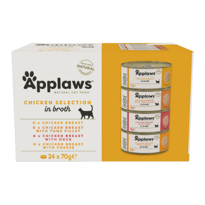 Billede af Applaws Cat Tin - Chicken Selection in Broth 24x70