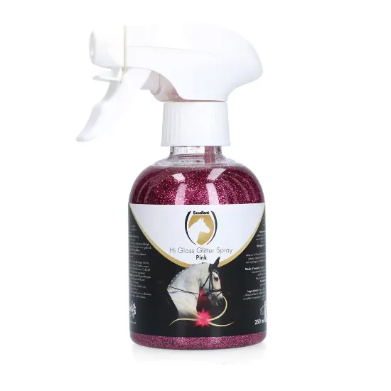 Billede af Excellent Horse Hi Gloss Glitter Spray Pink 250 ml