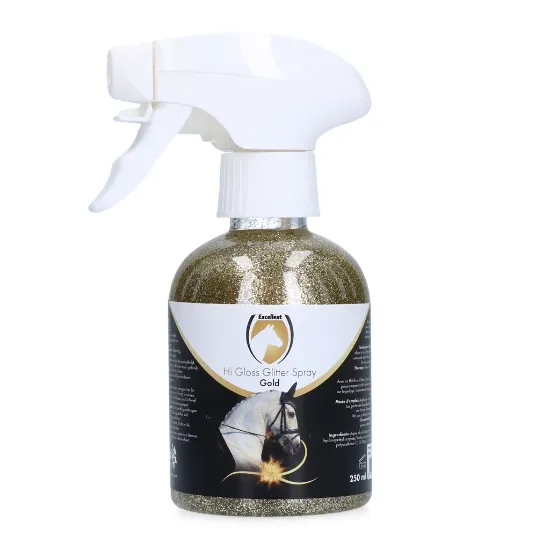 Billede af Excellent Horse Hi Gloss Glitter Spray Gold 250 ml