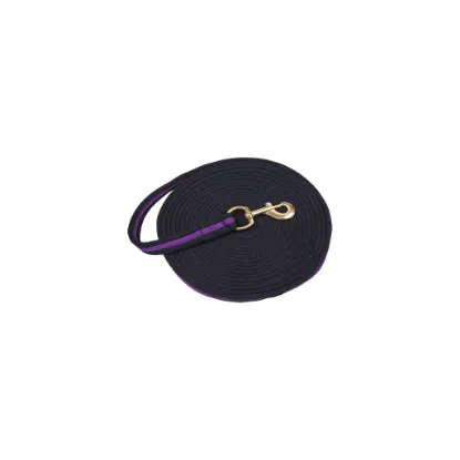 Billede af Lunge Whip soft lux black with muskuton 8 m Purple