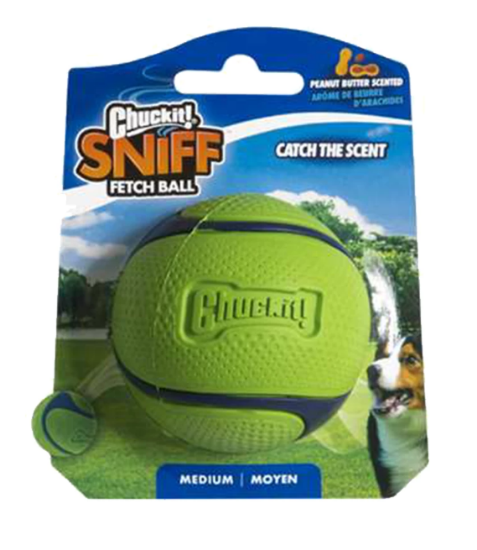 Billede af Chuckit Sniff Fetch Ball Grønur v/Peanut Butter M