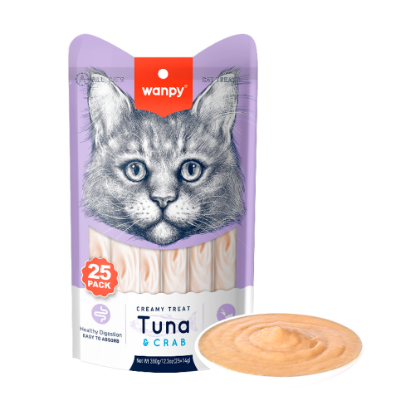 Billede af Wanpy Cat 25 Pakki Creamy Lickable Treat Tuna & Kr