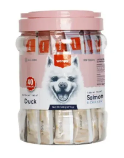 Billede af Wanpy Creamy Lickable Treat Laksur & Dunna 40 stk