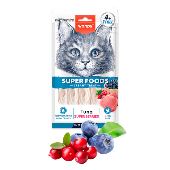 Billede af Wanpy SUPERFOODS Creamy Lickable Tuna with Super Berries 70 gr