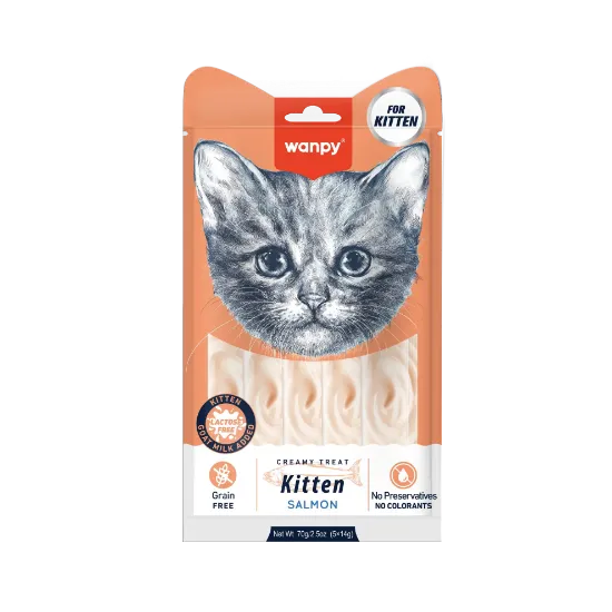 Billede af Wanpy Cat Kitten Creamy Lickable Salmon 70g