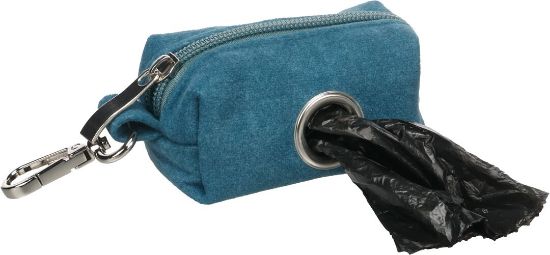 Billede af VILTO POO BAG Holder I Blå + 1 Rulle 6x5,5x9cm