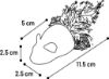 Billede af TOY Katti Mus m. Fjer S 11,5x2,5x2,5cm