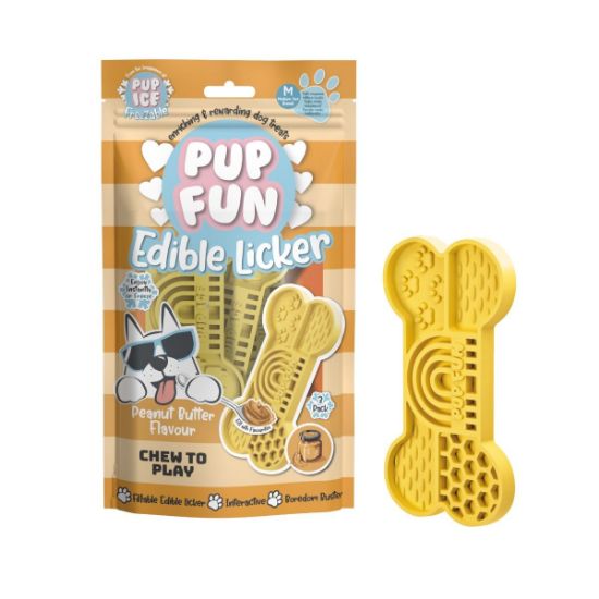 Billede af PupFun Spiselig slikkemåtte, Peanut 2st