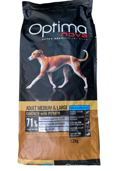 Billede af OptimaNova Miðal/Stórur Kornfrítt v/Høsnung 12kg