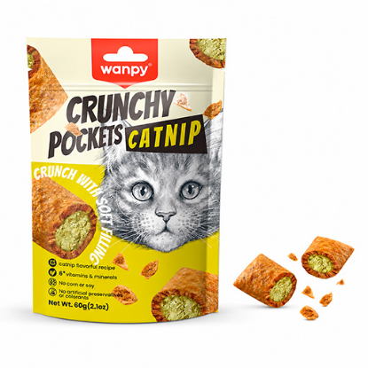 Billede af Wanpy Cat Crunchy Pockets Catnip 60g