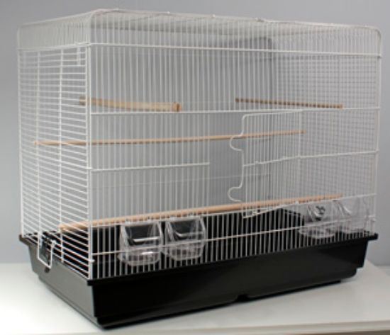 Billede af Fuglabúr Space Hvítt/Svart 120x59x100cm