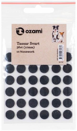 Billede af Ozami Nosework Paws Svart 36 stk (10mm)