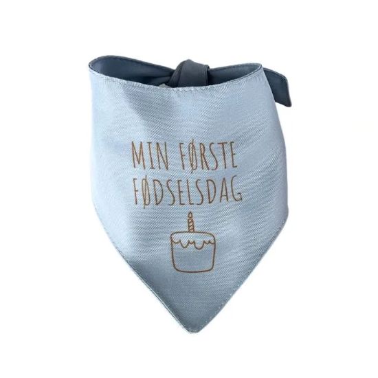 Billede af Mín fyrsti føðingardagur Bandana 64cm Ljósablátt