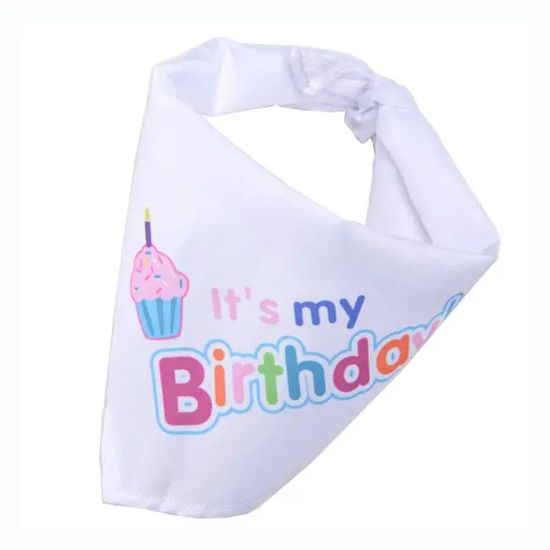 Billede af It's my Birthday Bandana Hvítt